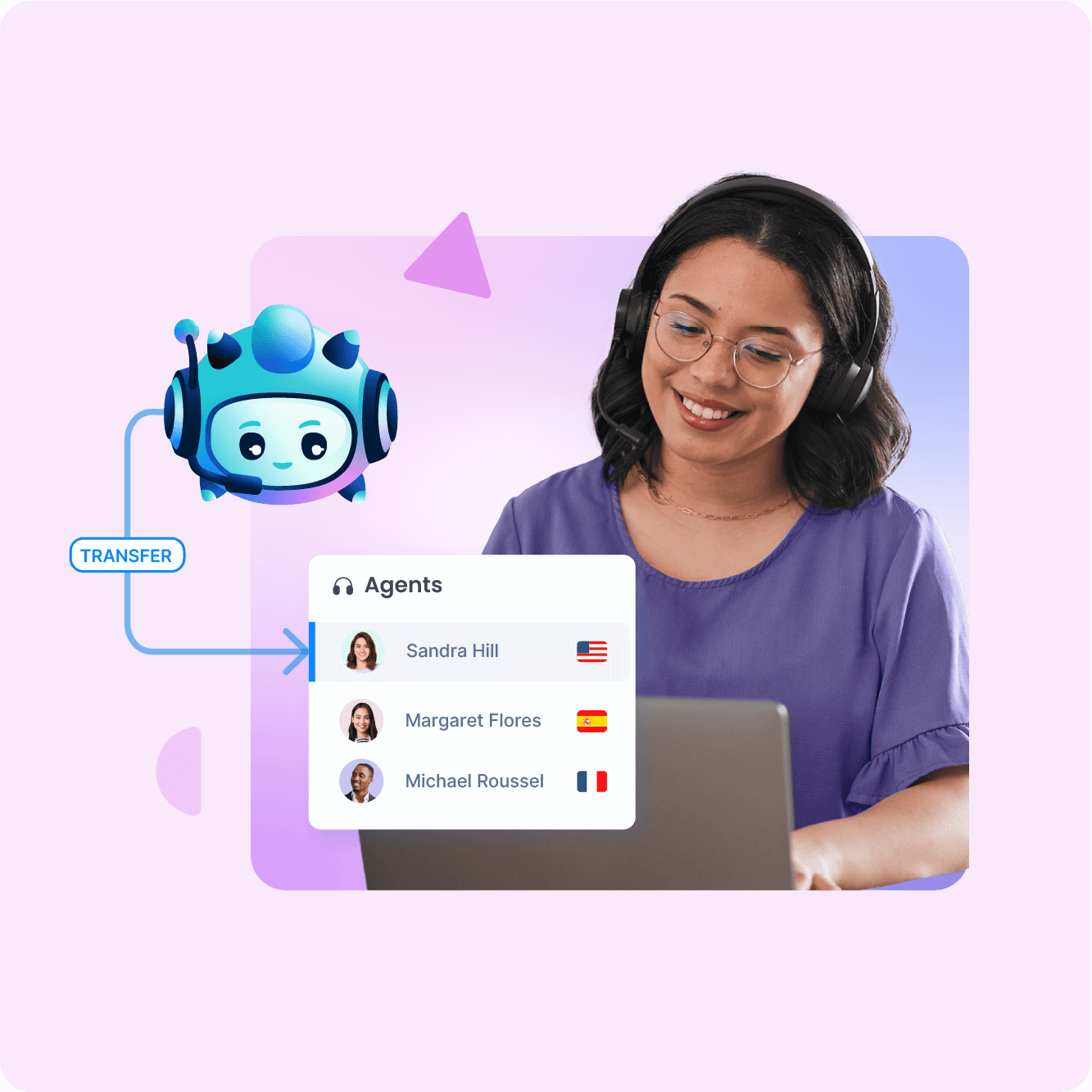 Transferencia sencilla a agentes
