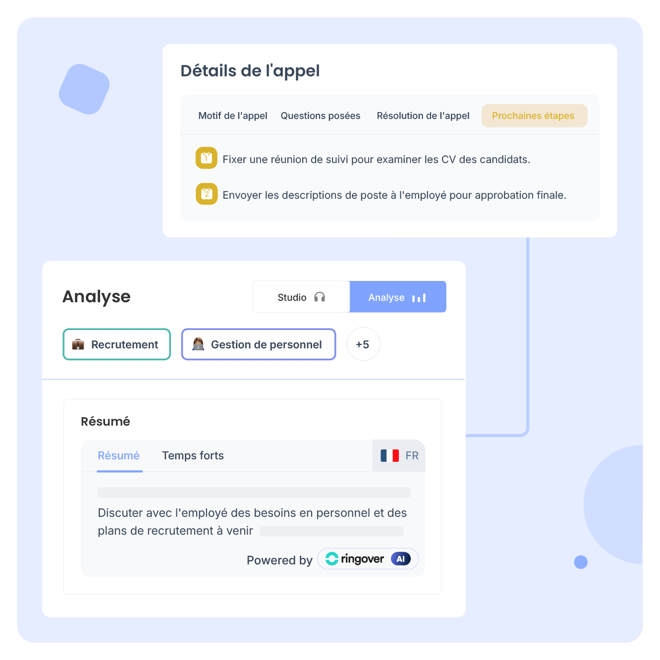Assurez un suivi des appels de qualité