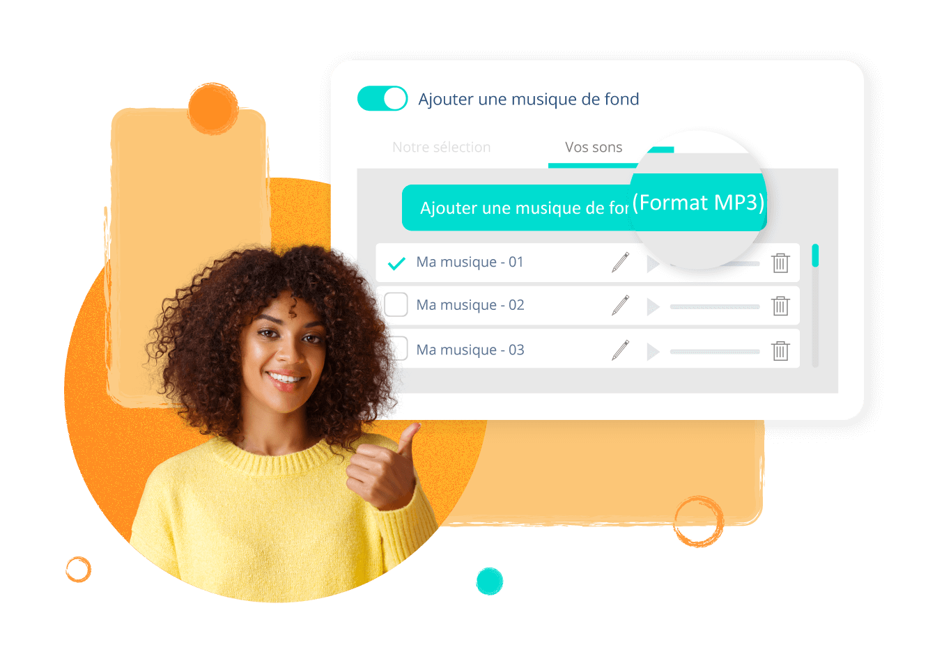 Utilisez vos propres MP3