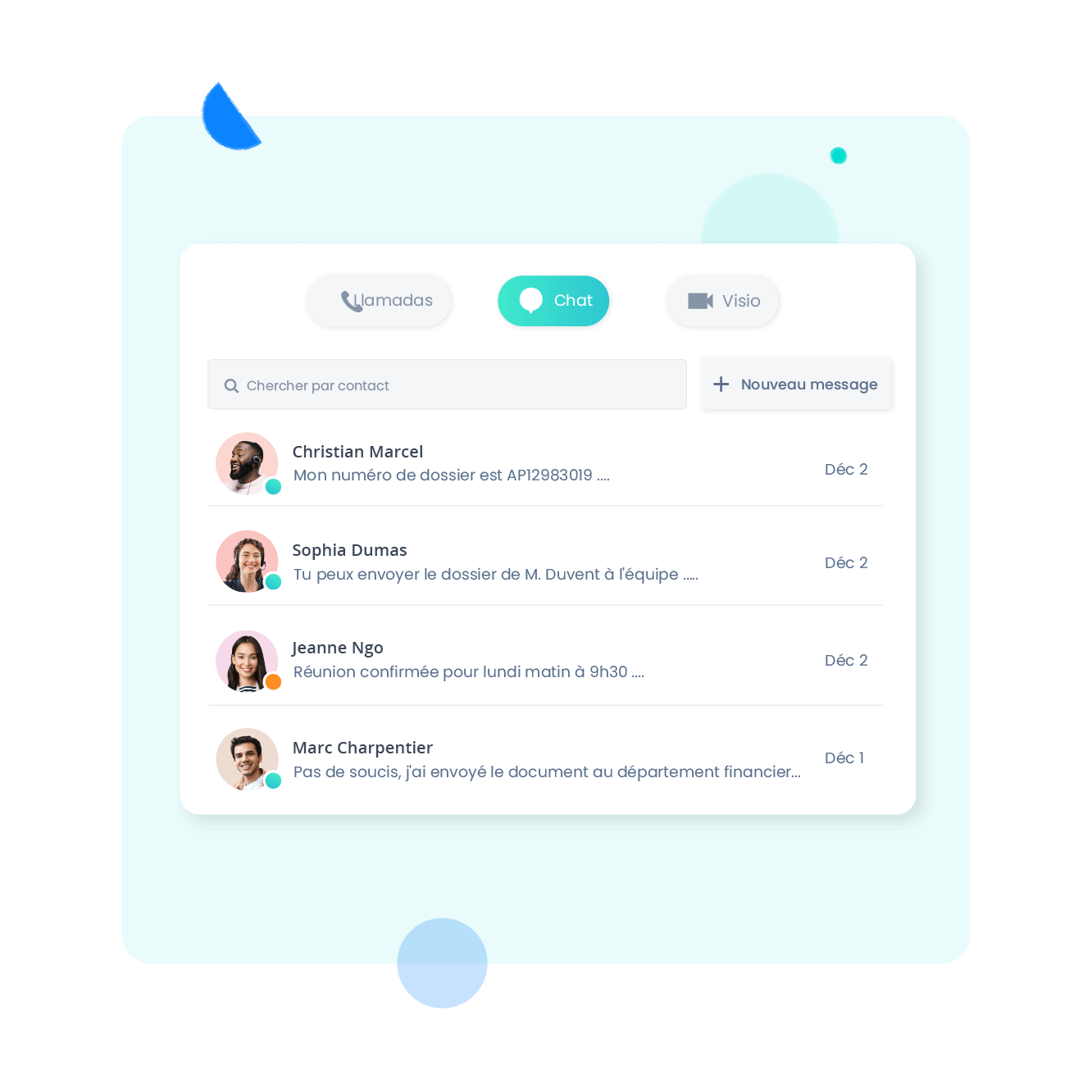 Une messagerie interne simple et intuitive