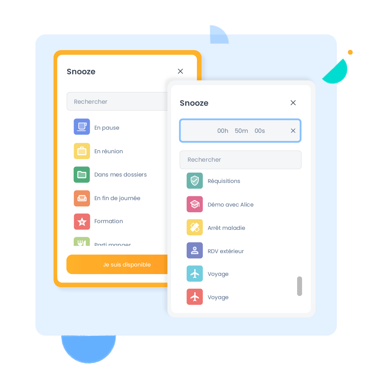 Définissez une durée précise pour votre indisponibilité