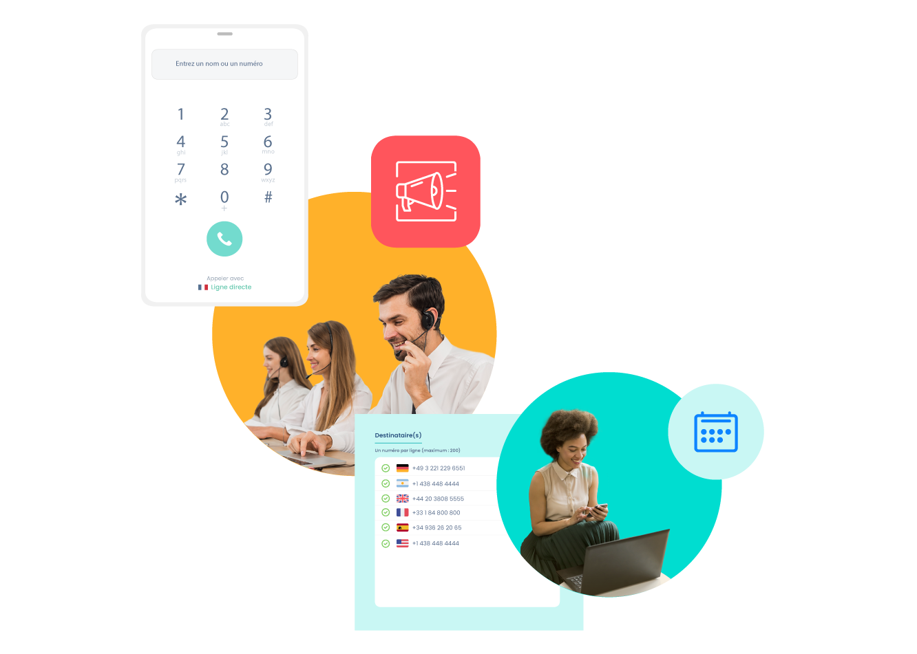 Laissez votre message sur leur répondeur en quelques secondes