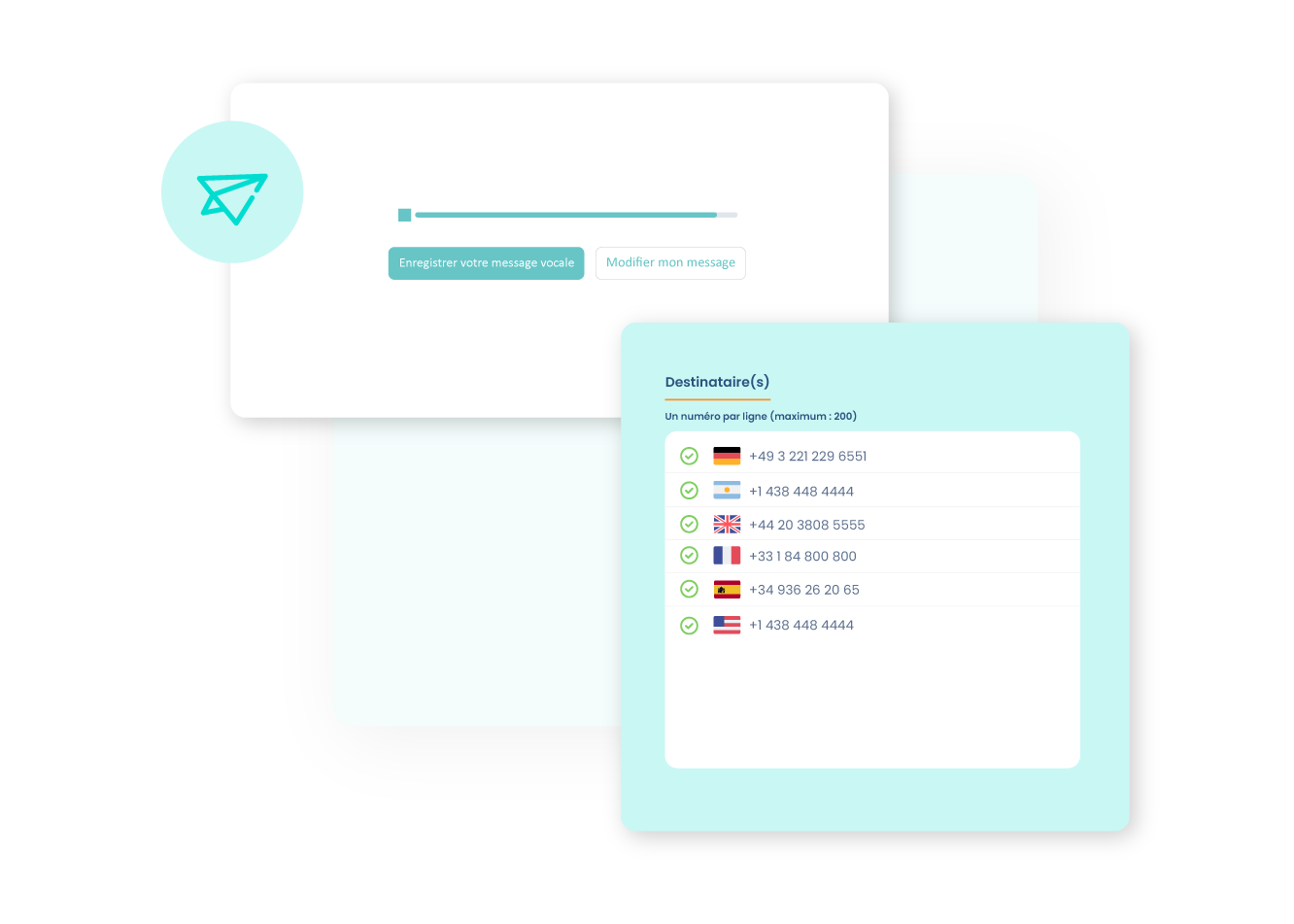 Lancez la campagne de messages vocaux