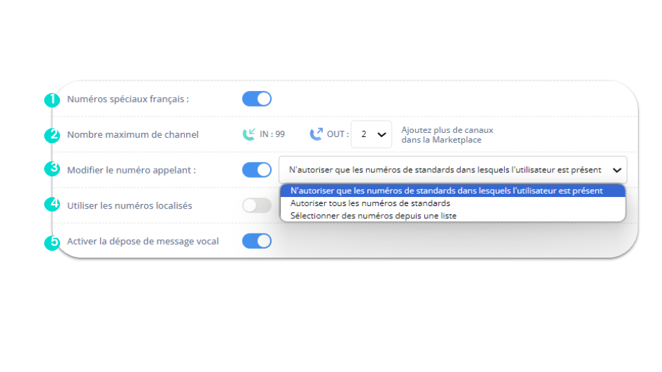 Gérer les permissionsAppels - 3/3