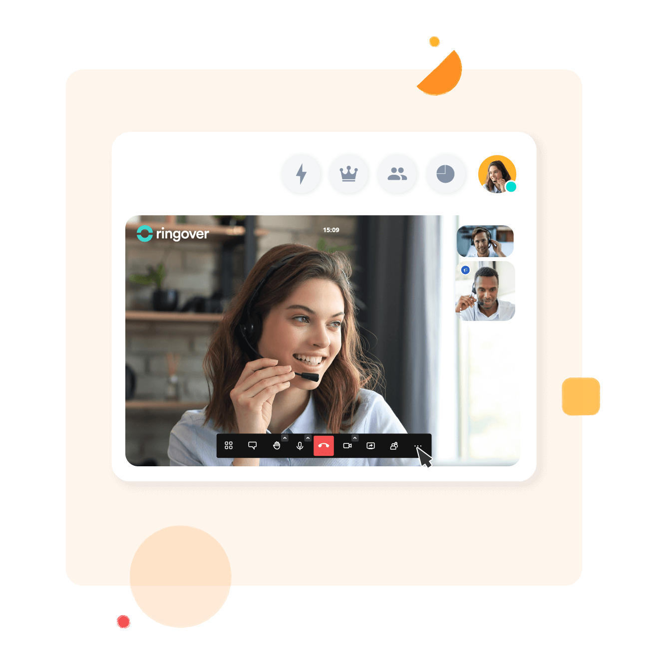 Deelnemen aan een videoconferentie via je Ringover-interface