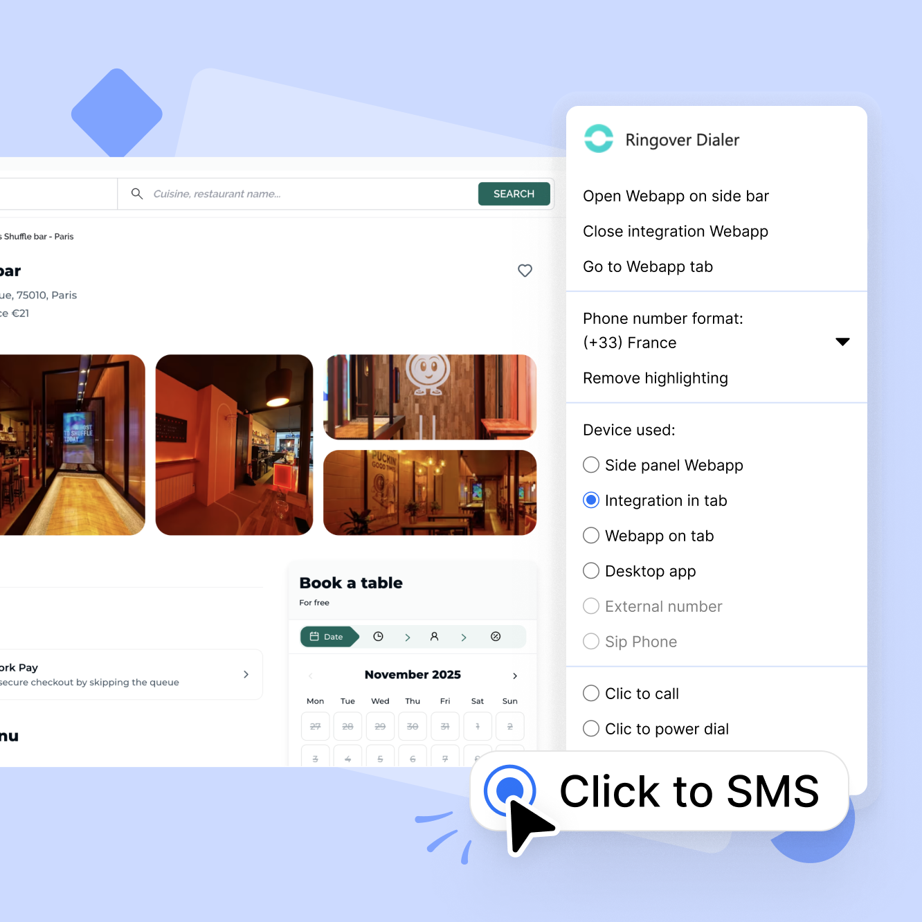 Send SMS in one click, without the hassle