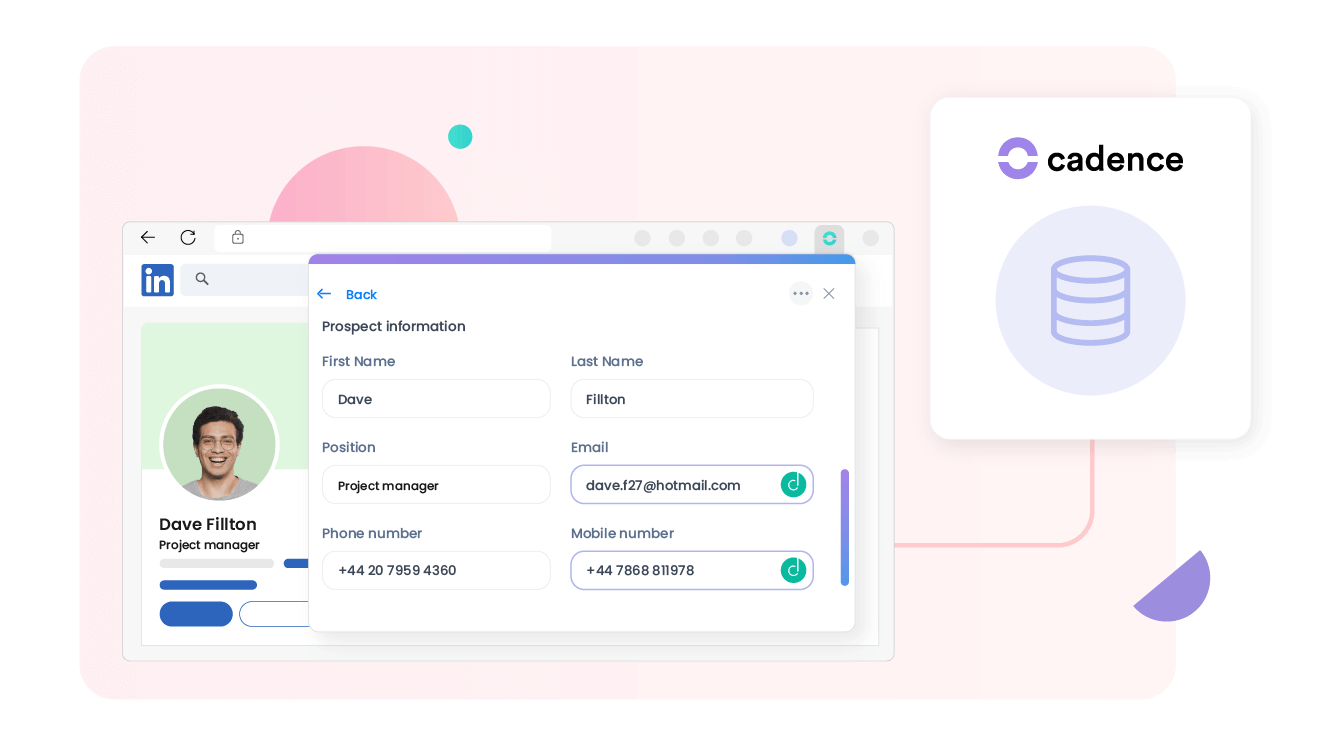 Enrich your prospects’ contact information.