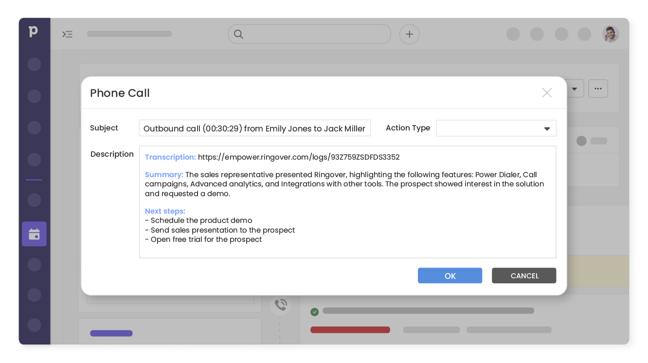Extract insights from each conversation