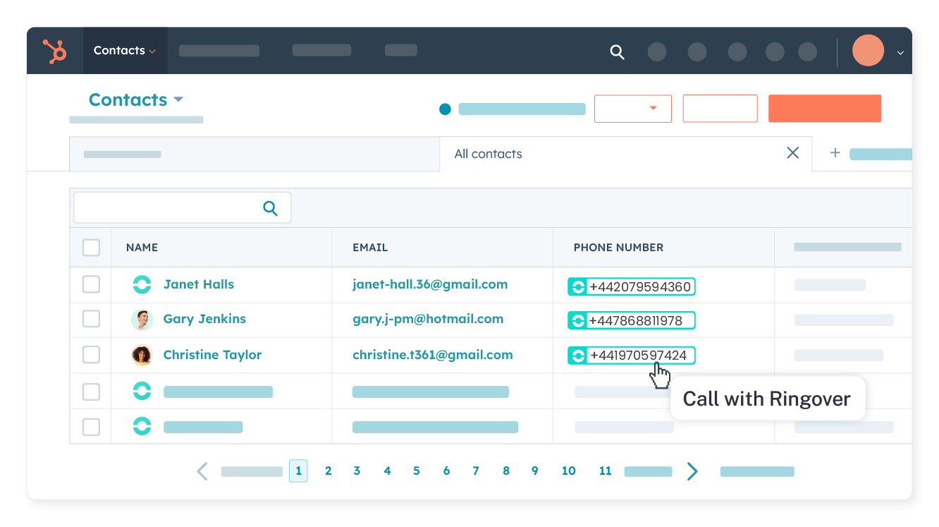 Call in 1 click from HubSpot