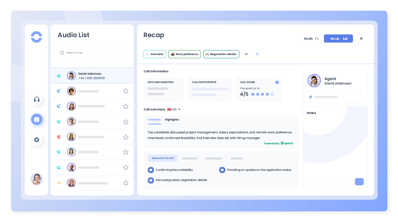 Transform conversations into actionable insights