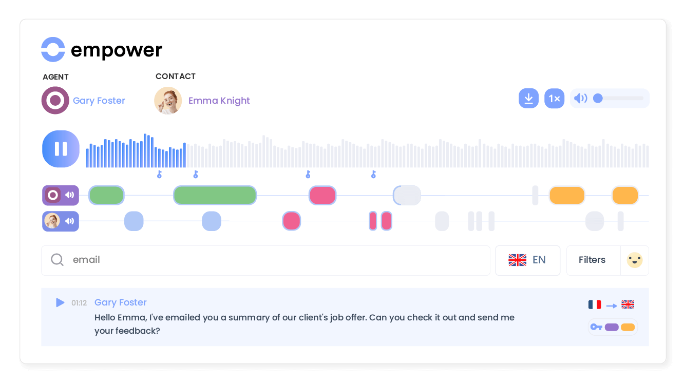 Transform conversations into actionable insights