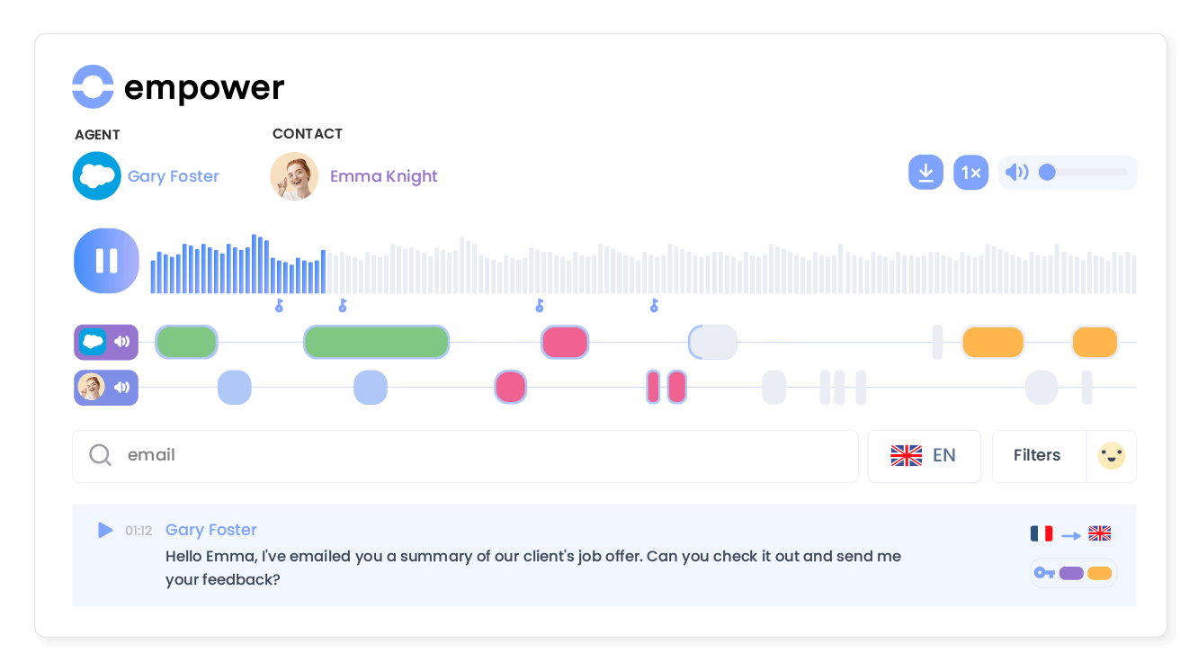 Transform conversations into actionable insights