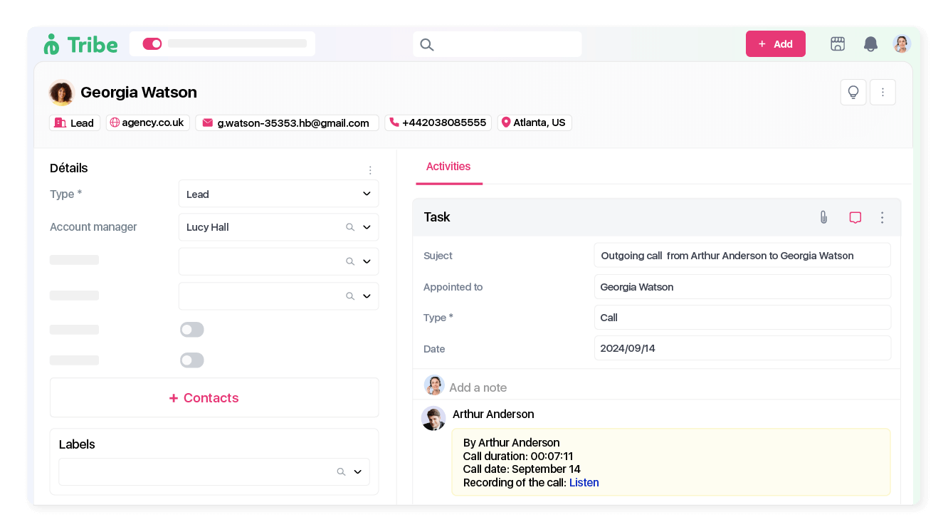 Centralise all your interaction history in one place