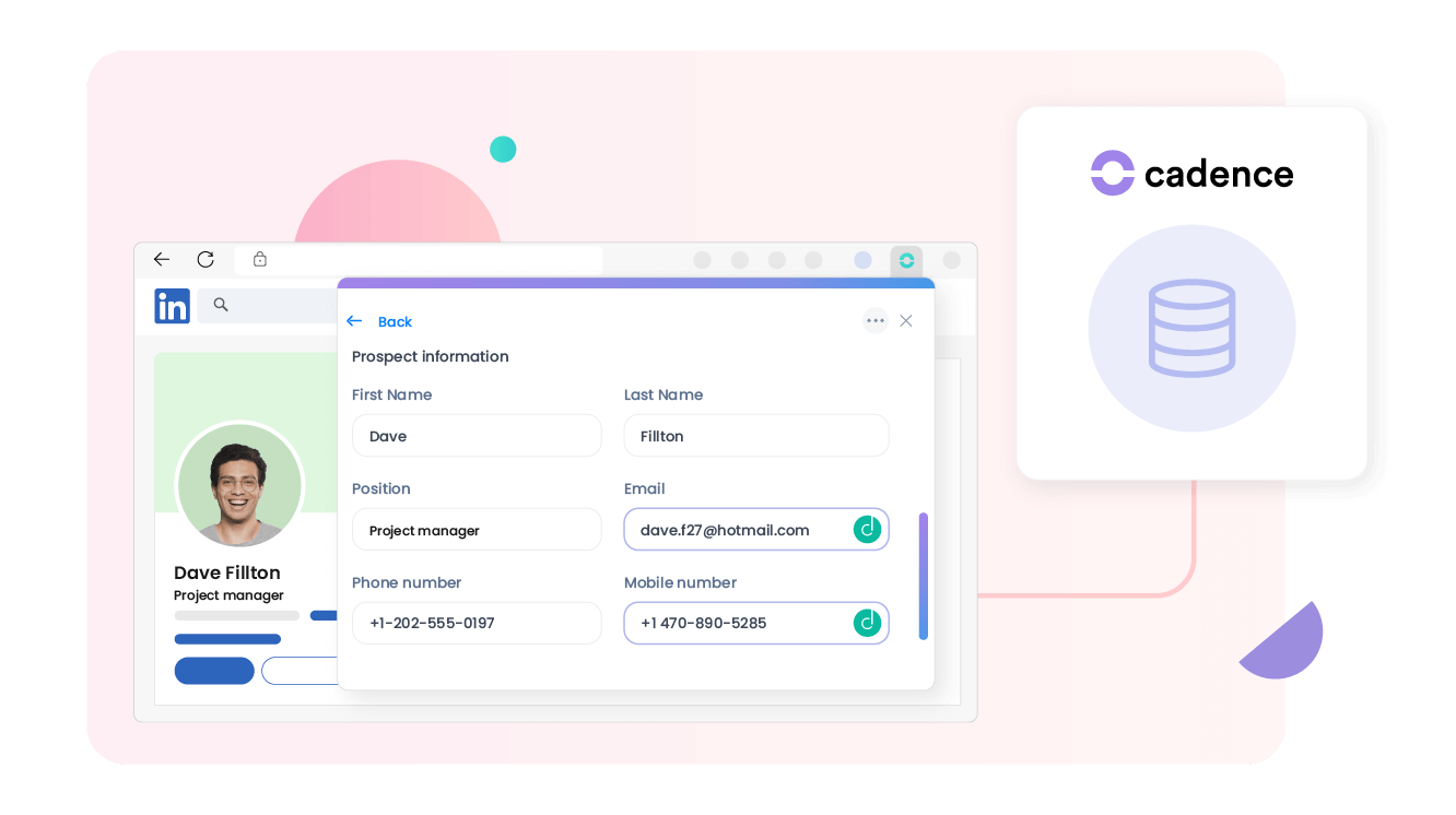 Enrich your prospects’ contact information.