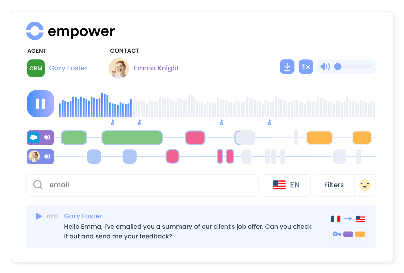 Transform conversations into actionable insights