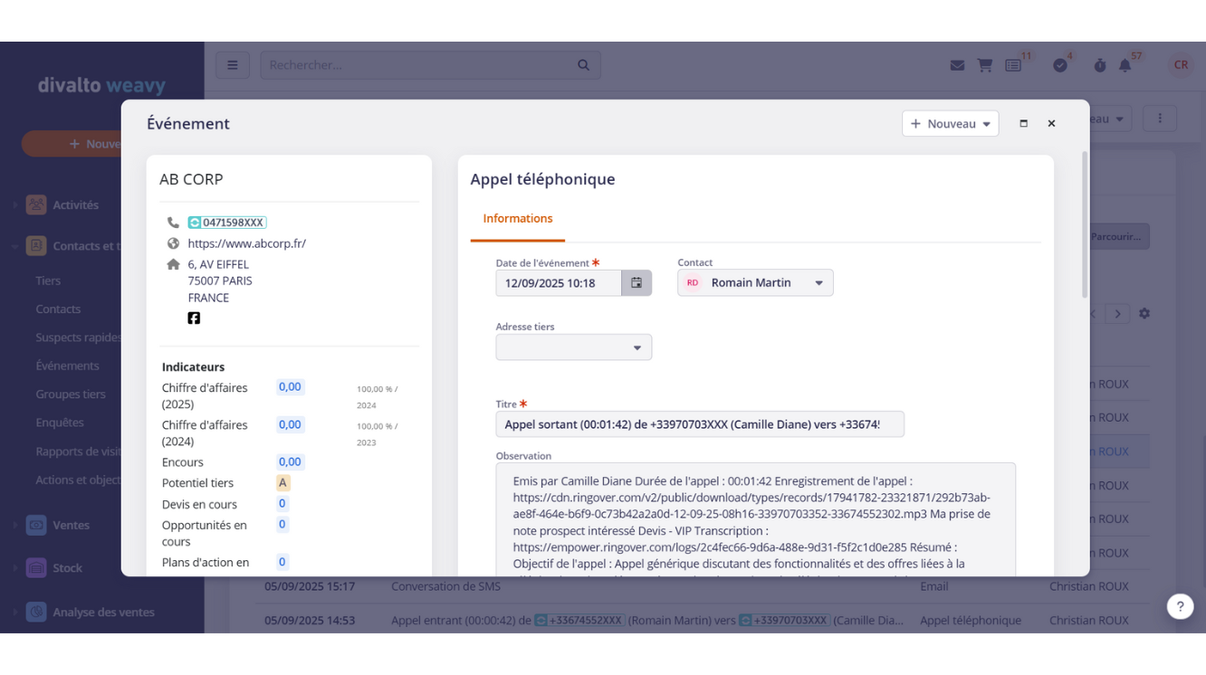 Automatically log every call and detail