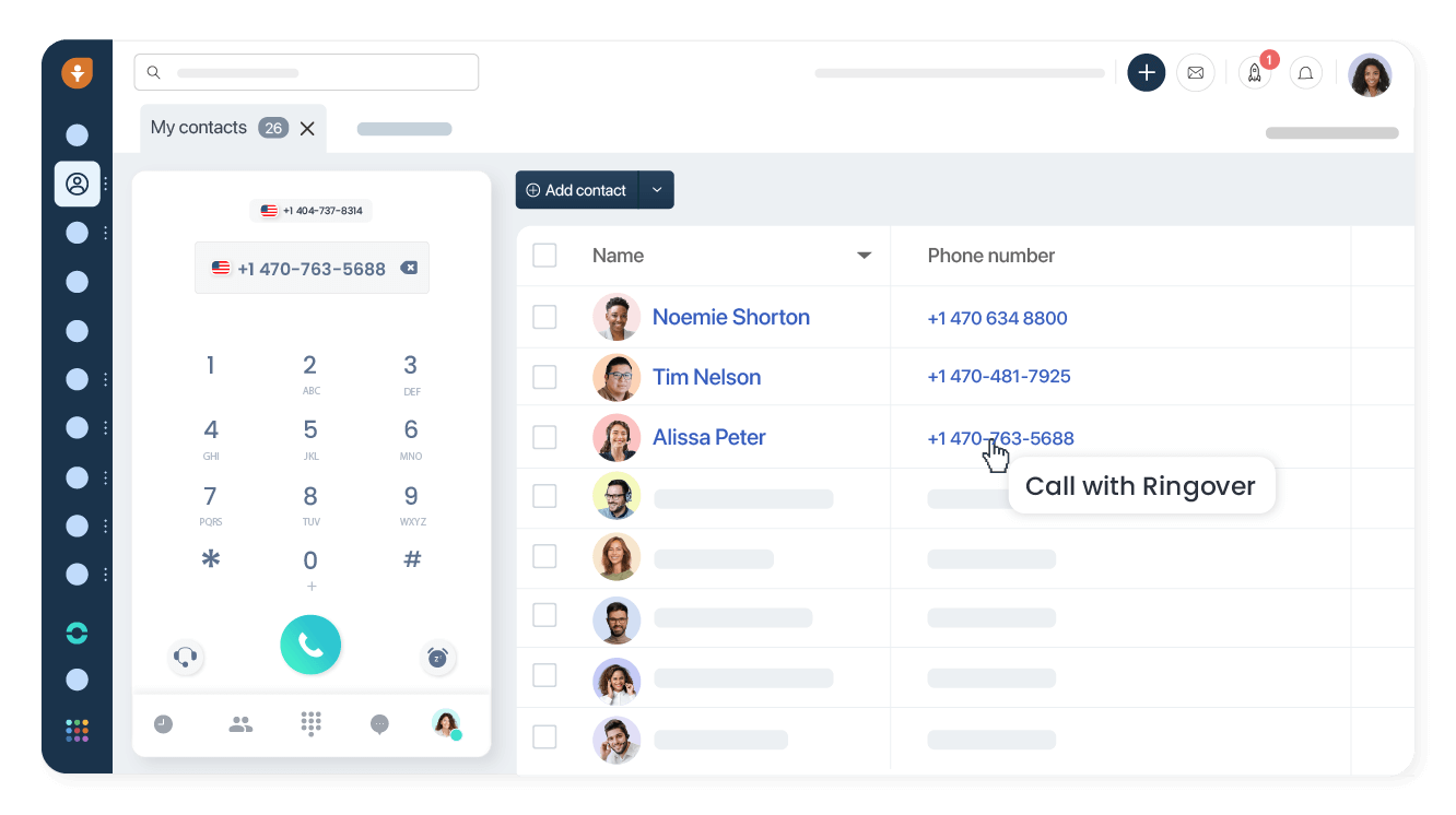Call your customers with a click