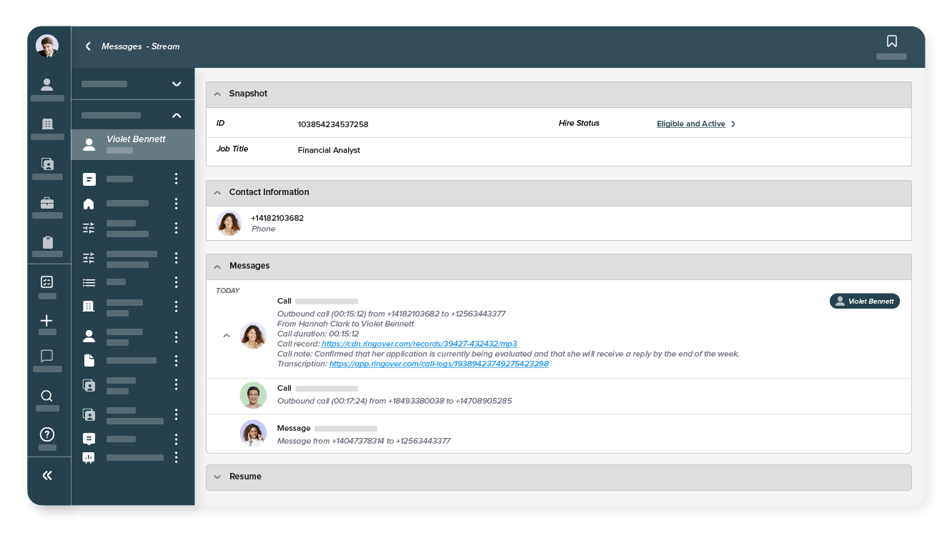All your conversation history in one place
