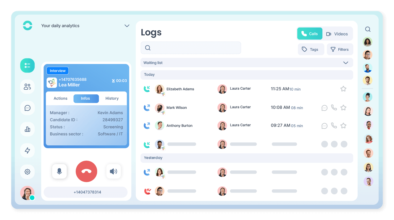 Access caller details instantly