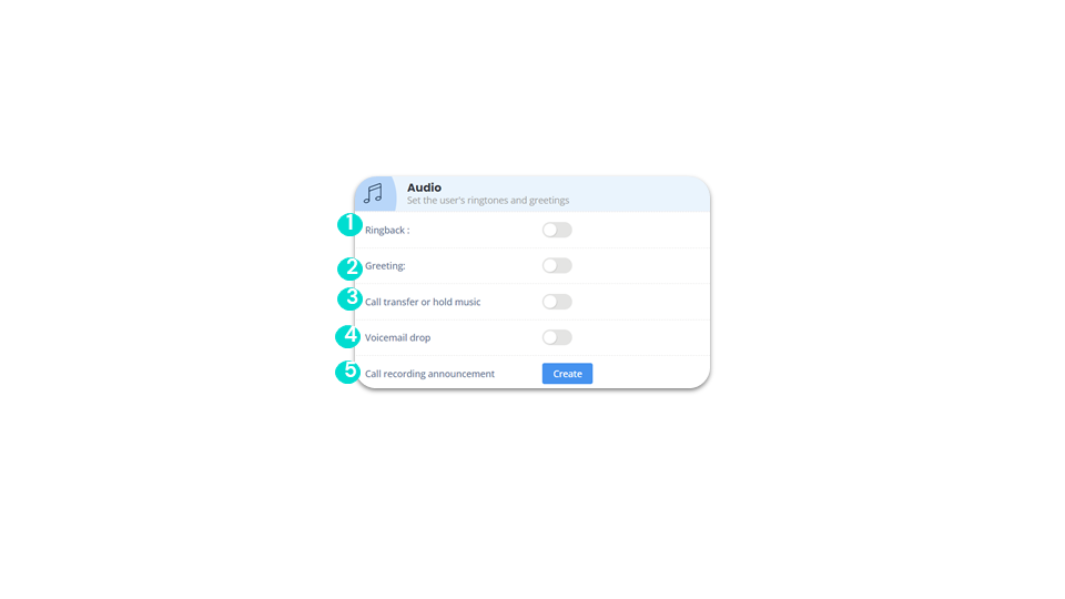 Configure direct line announcements and sounds
