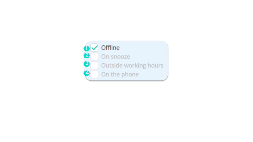 Configure call forwarding according to agent status (2)