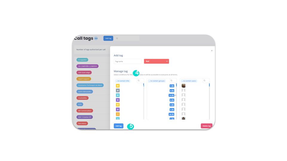 Create and modify tags