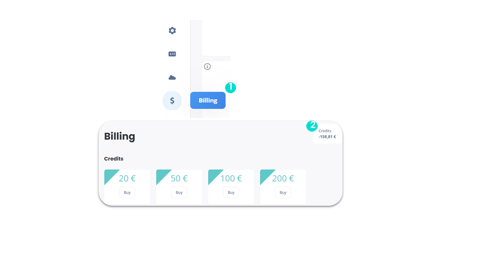 Go to billing tab
