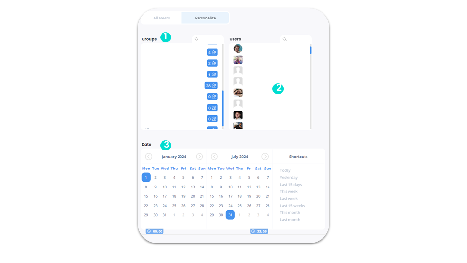 Meet filters - “Personalize” option