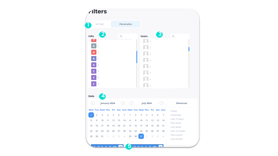 Survey filters