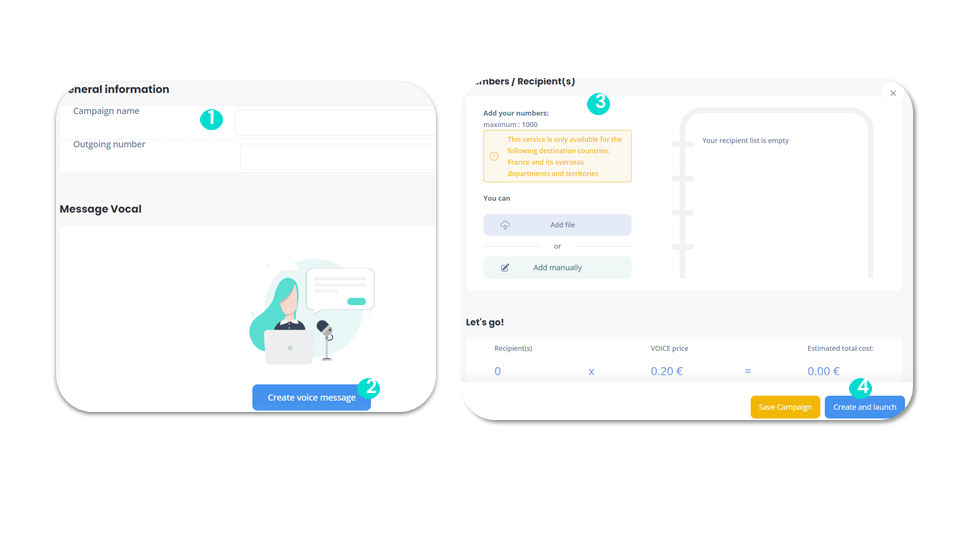 Launch voicemail campaigns