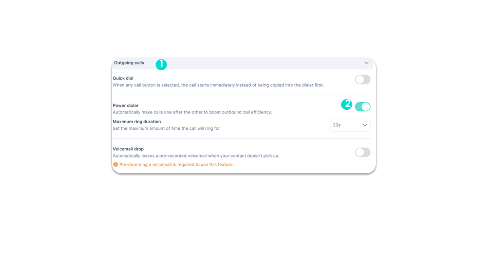 Enable the Power Dialer