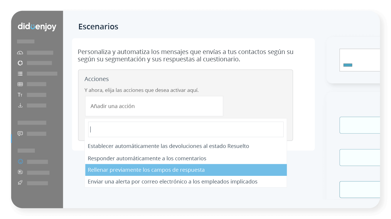 Configura criterios de envío de tus encuestas