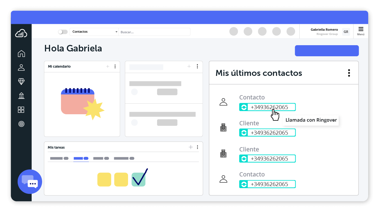 Llamadas en 1 clic desde Sellsy