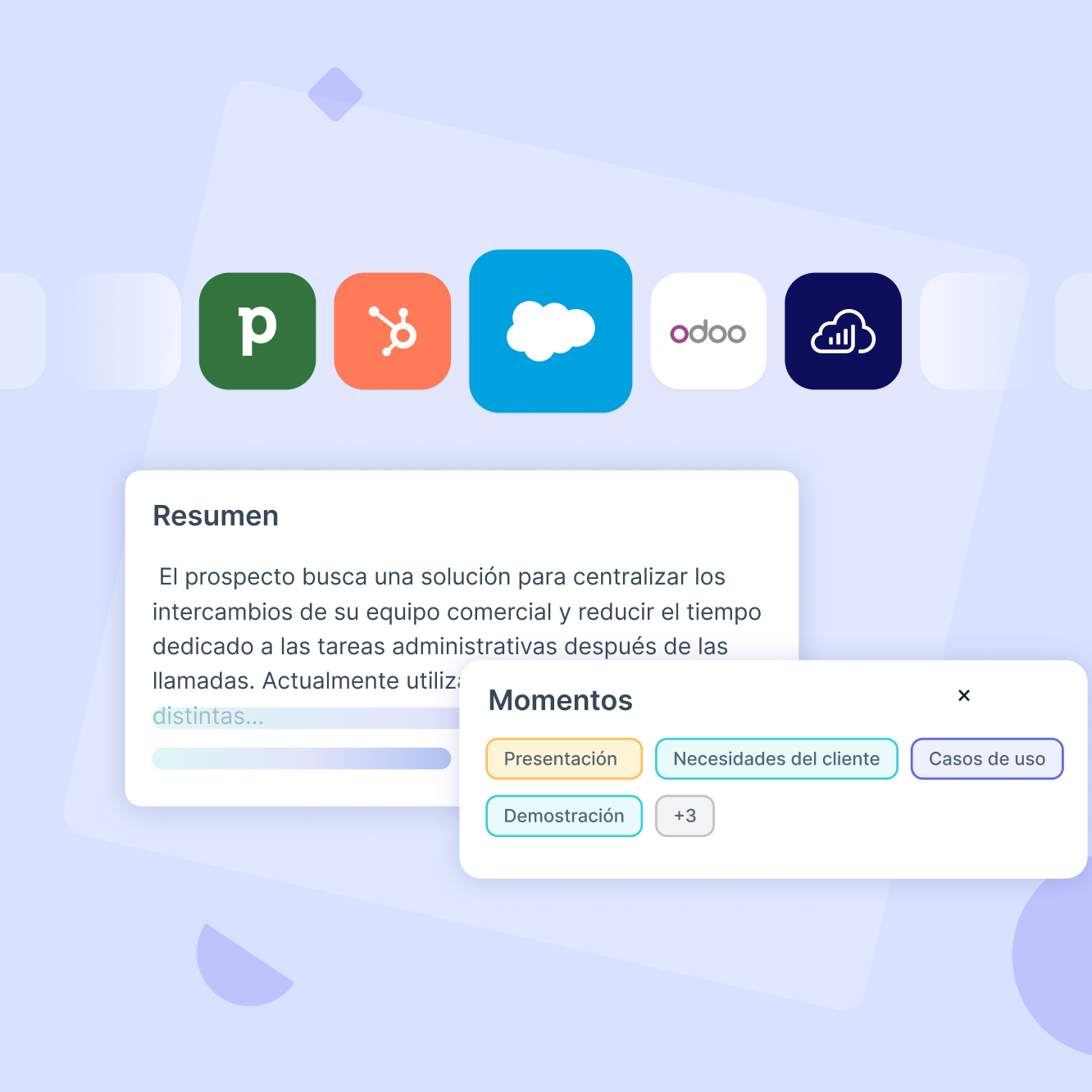Un CRM actualizado, sin introducción manual de datos