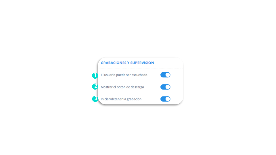 Gestionar los permisosGrabación y supervisión - 1/2