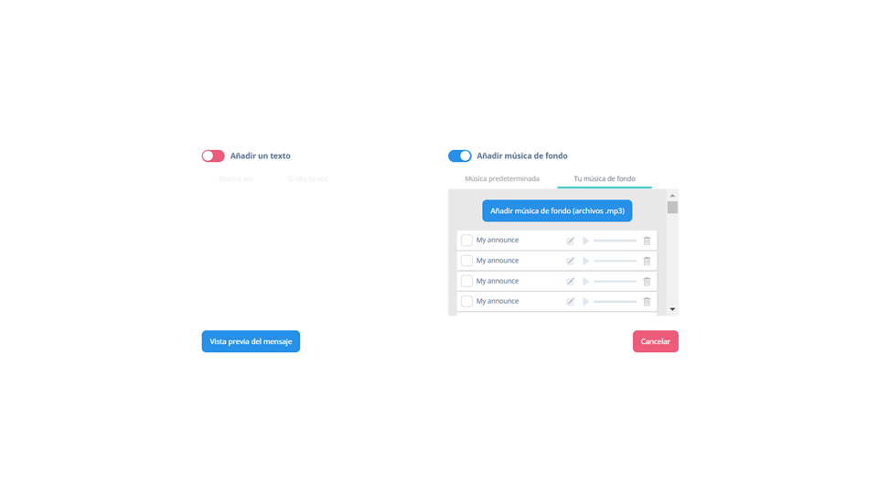 Crea tu anuncio con un archivo mp3
