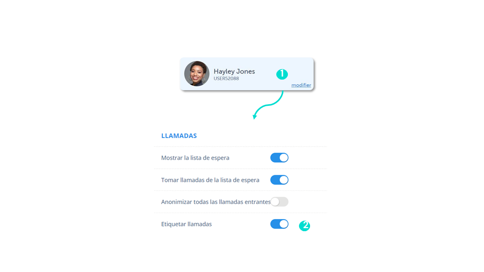 Autorizar a los usuarios para que puedan etiquetar sus llamadas