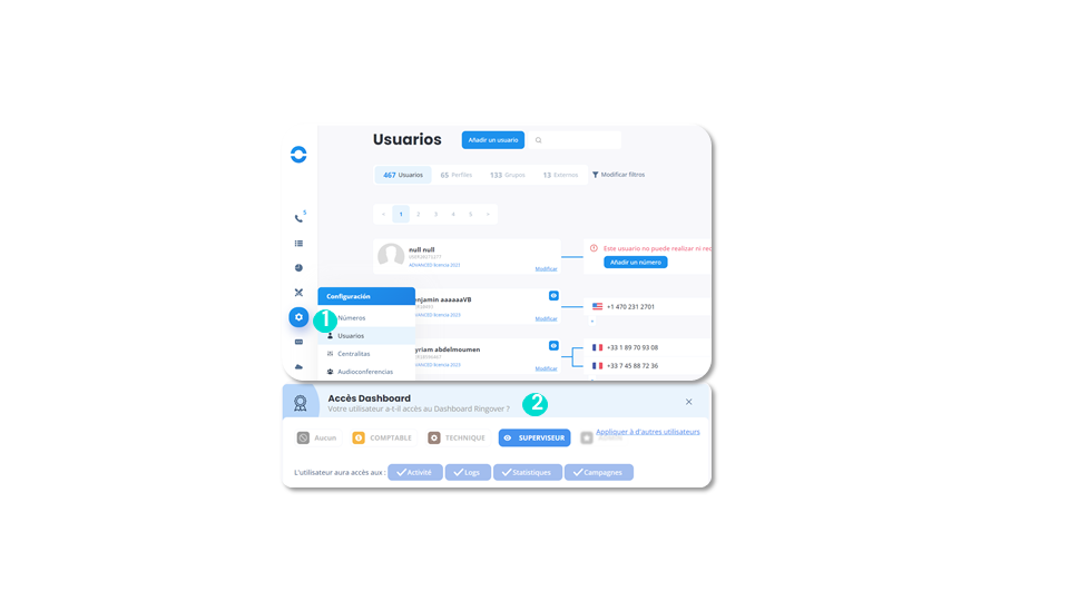 Configurar el acceso a la función