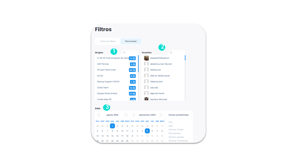 Filtros de Meet - Opción «Personalizar»