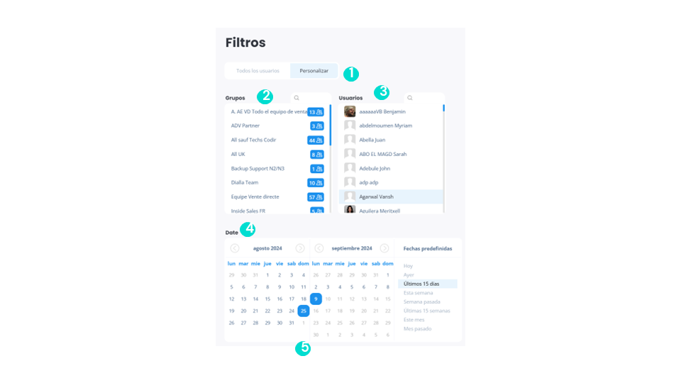 Filtros de snooze