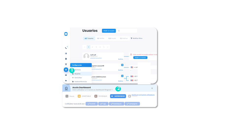 Configurar el acceso a la función