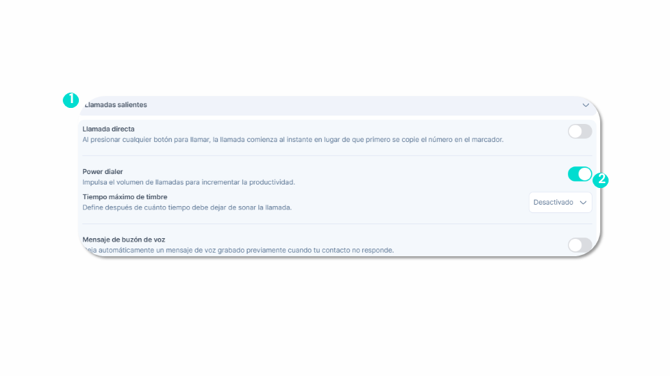Activar el Power Dialer