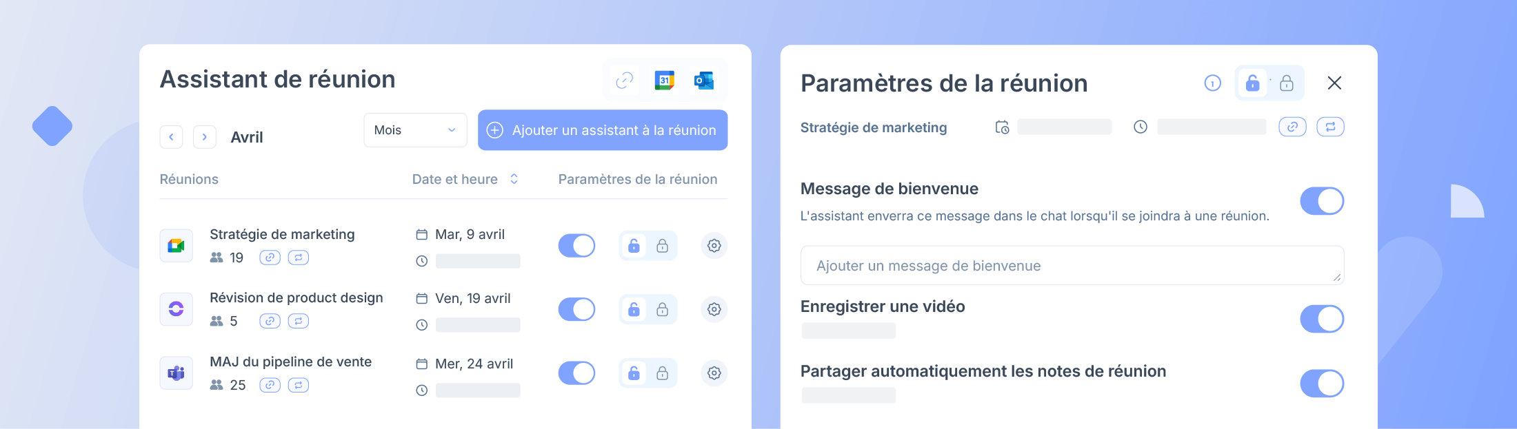 Qu’est-ce que l’Assistant de réunion ?