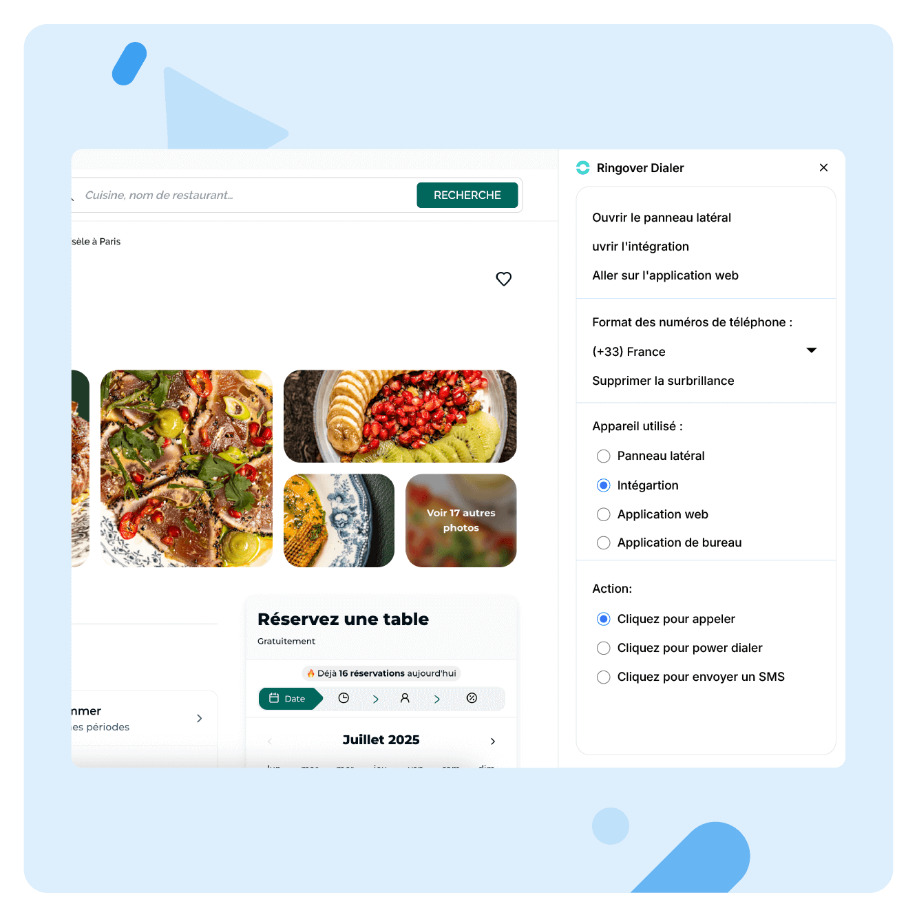 Click-to-callTravaillez depuis un seul endroit