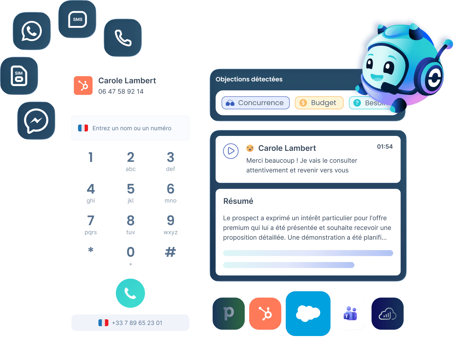 pour la vente et le recrutement