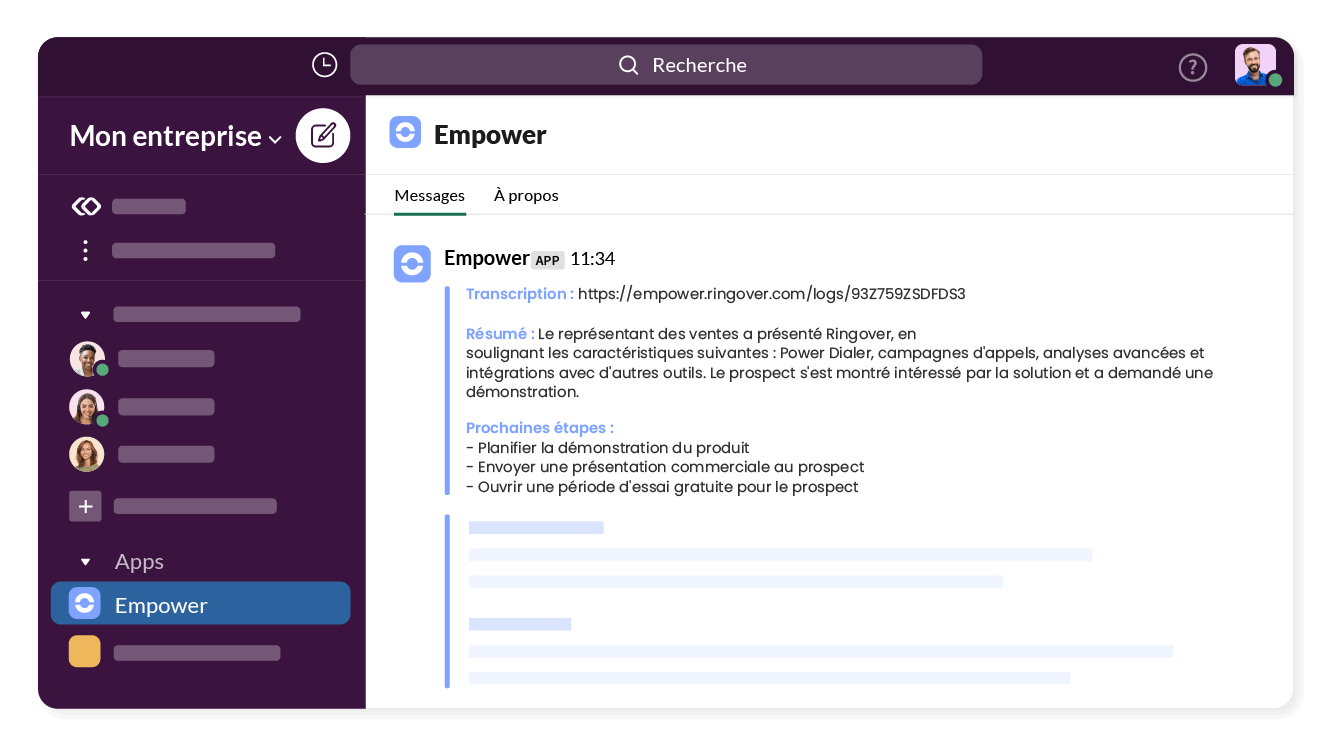 Suivez vos communications directement depuis Slack