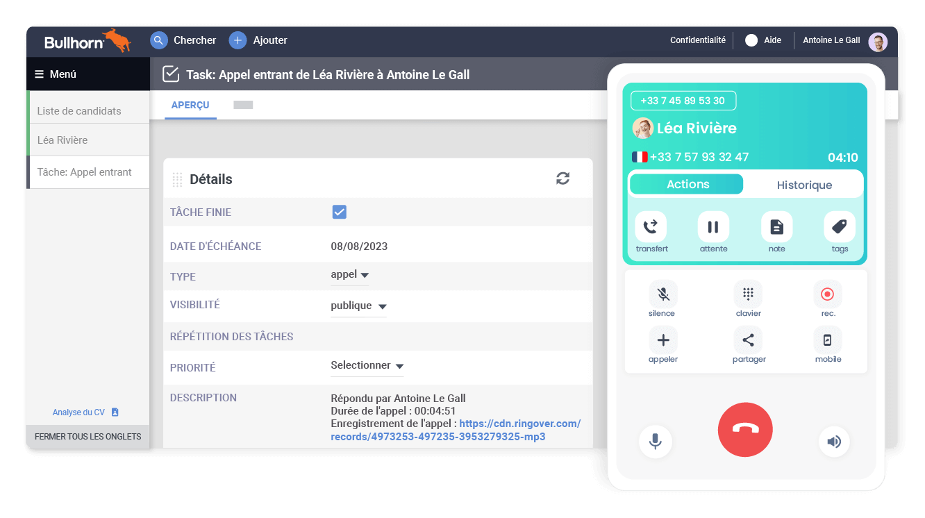 Vos informations directement sous les yeux