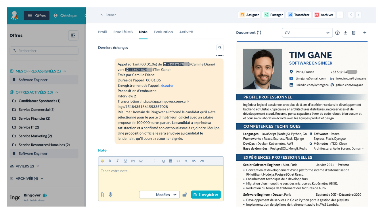 Appelez en un clic directement depuis votre navigateur