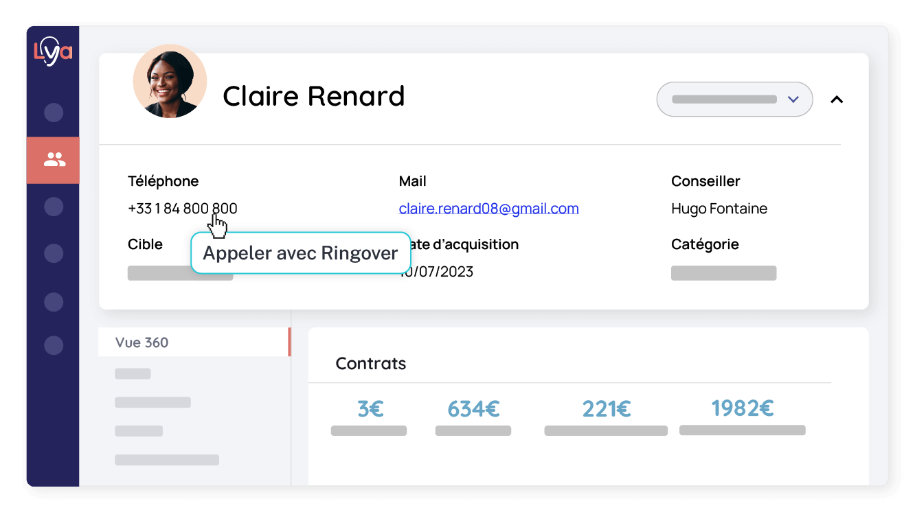 Appelez en un clic depuis Lya Protect