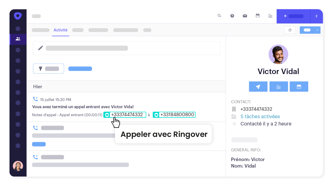Appelez en 1 clic depuis Outreach